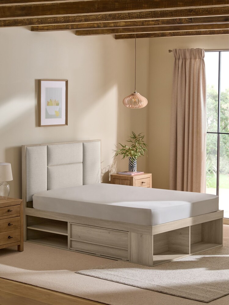 Tweedy Plain Light Grey Finsbury Platfrom Storage Bed Frame - Image 2 of 7