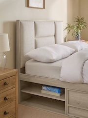 Tweedy Plain Light Grey Finsbury Platfrom Storage Bed Frame - Image 3 of 7