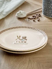Set of 2 Natural Rosie Rabbit and Bertie Bear Side Plates - Image 2 of 5