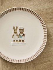 Set of 2 Natural Rosie Rabbit and Bertie Bear Side Plates - Image 3 of 5