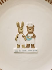 Set of 2 Natural Rosie Rabbit and Bertie Bear Side Plates - Image 4 of 5
