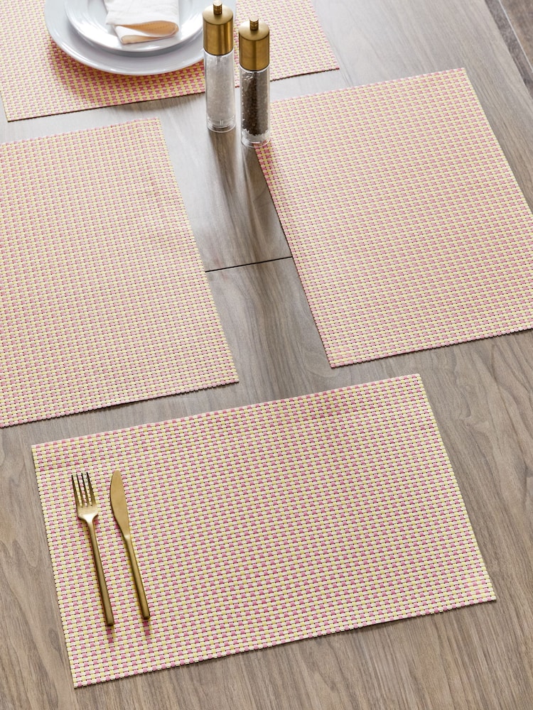 Set of 4 Wipe Clean Weave Placemats - Bild 1 von 3