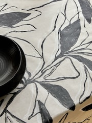 Black/Natural Floral Wipe Clean Tablecloth - Image 2 of 3