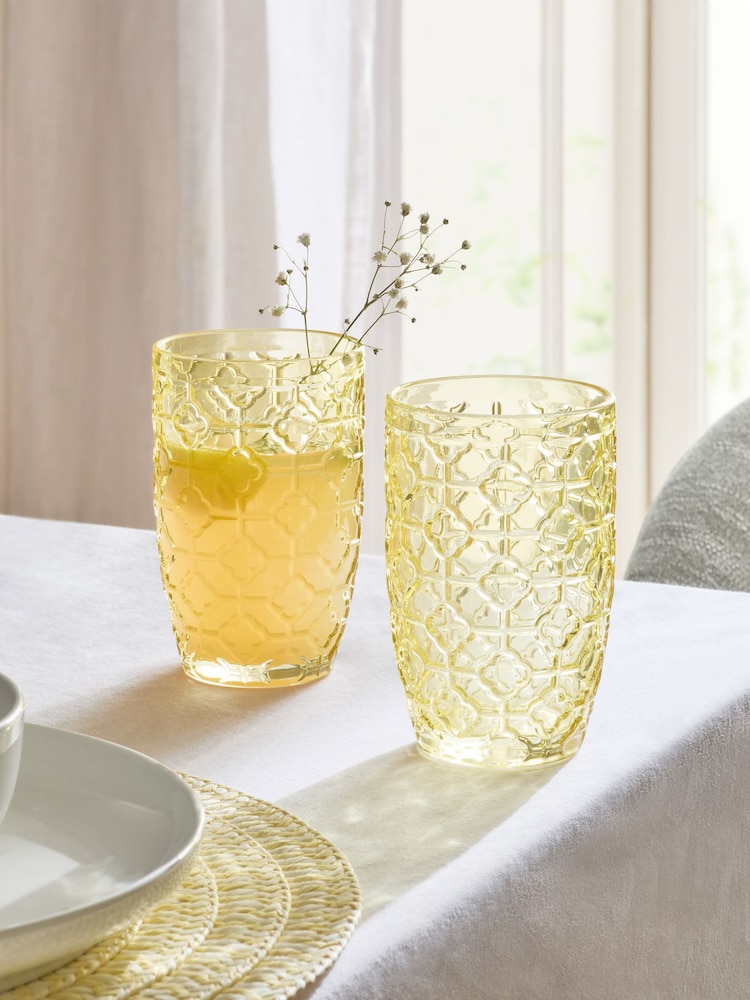 Geprägte Glasbecher im 2er-Set - Bild 1 von 3