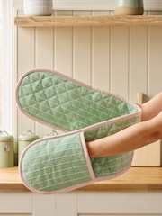 Green Stripe Oven Gloves - Image 1 of 4