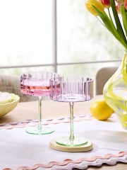 Set of 2 Scallop Cocktail Glasses - Image 1 de 3