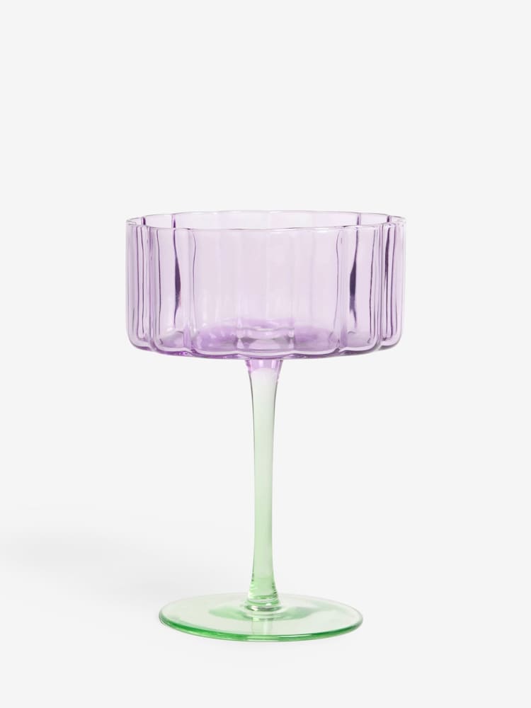 Set of 2 Scallop Cocktail Glasses - Image 3 de 3