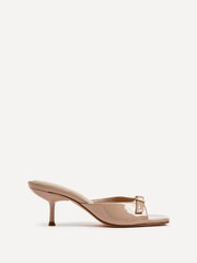 Linzi Nude Fergie Heeled Mules With Front Buckle - Image 3 of 5