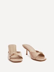 Linzi Nude Fergie Heeled Mules With Front Buckle - Image 4 of 5