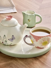 Multi Floral Print Wildlife Tea for One Teacup Teapot Milk Jug and Tray Set - Image 2 of 3
