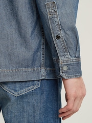 G Star Denim Vintage Regular Fit Check Pocket 100% Cotton Shirt - Image 4 of 7
