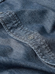 G Star Denim Vintage Regular Fit Check Pocket 100% Cotton Shirt - Image 7 of 7