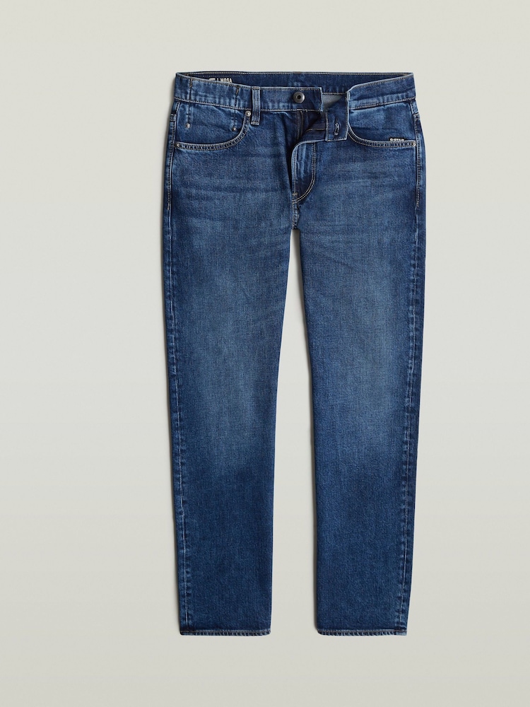 G Star Mid Blue Denim G Star Mid Blue Denim Mosa Straight Fit Jeans - Image 6 of 6
