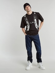 G Star Denim Dark Blue G Star Mid Blue Denim Mosa Straight Fit Jeans - Image 5 of 7