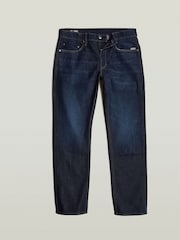 G Star Denim Dark Blue G Star Mid Blue Denim Mosa Straight Fit Jeans - Image 6 of 7