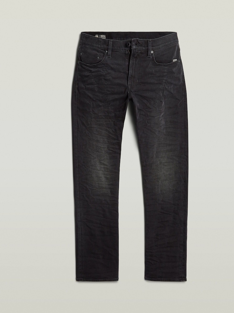 G Star Washed Black G Star Mid Blue Denim Mosa Straight Fit Jeans - Image 6 of 6 G Star Washed Black G Star Mid Blue Denim Mosa Straight Fit Jeans - Image 6 of 6