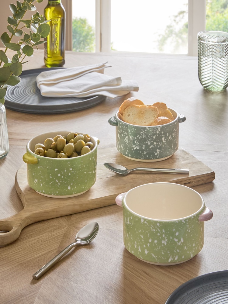 Set of 3 Speckle Stacking Nibble and Dip Bowls - Bild 1 von 6 Set of 3 Speckle Stacking Nibble and Dip Bowls - Bild 1 von 6