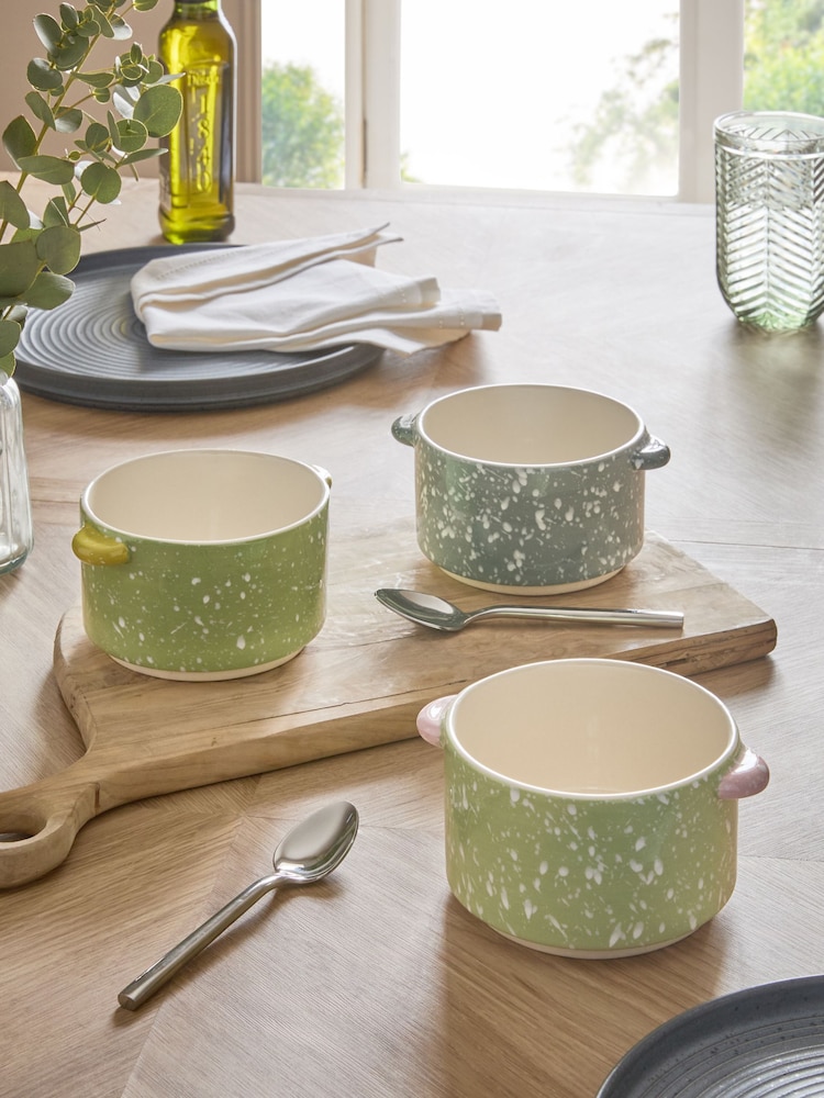 Set of 3 Speckle Stacking Nibble and Dip Bowls - Bild 2 von 6 Set of 3 Speckle Stacking Nibble and Dip Bowls - Bild 2 von 6