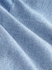 Mid Blue Patchwork Straight Leg 100% Cotton Jeans - Image 8 of 8