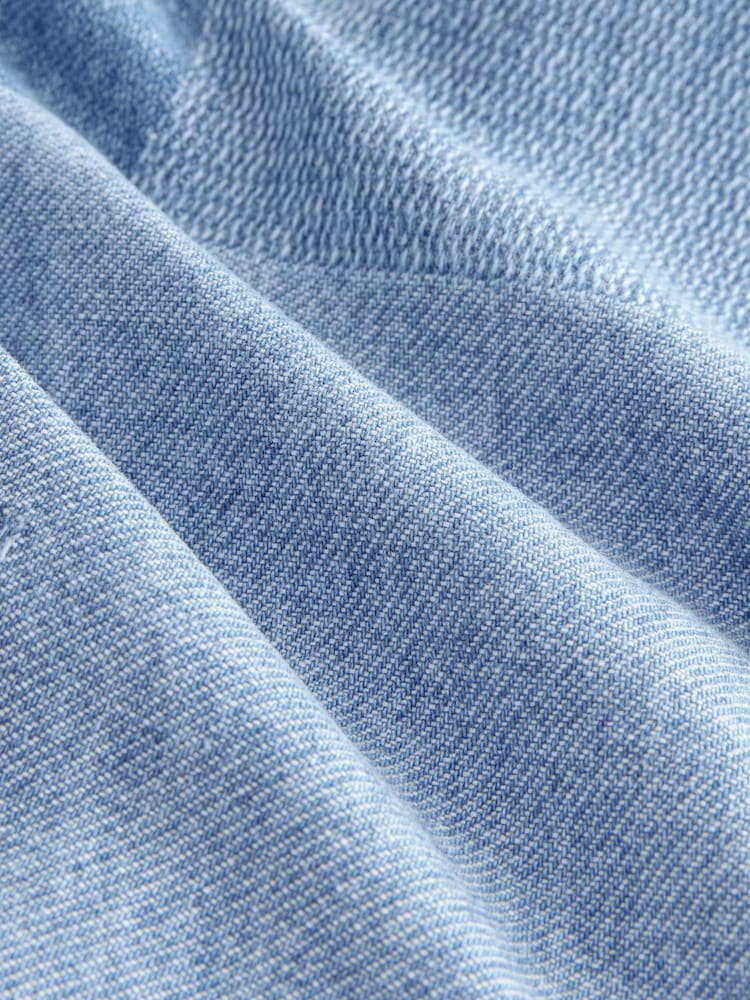 Mid Blue Patchwork Straight Leg 100% Cotton Jeans - Image 8 of 8