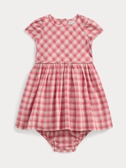Polo Ralph Lauren Baby Girl Red Gingham 100% Cotton Bloomer Dress - Image 1 of 3