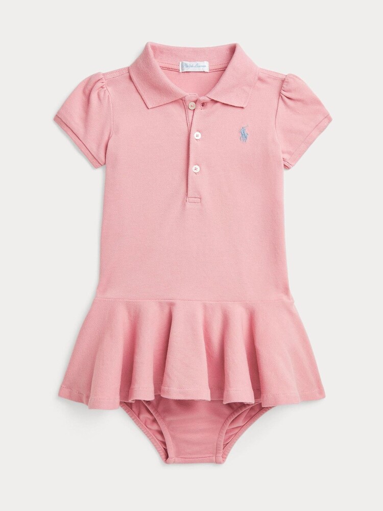 Polo Ralph Lauren Baby Girl Pink 100% Cotton Bloomer Dress - Image 1 of 2