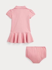 Polo Ralph Lauren Baby Girl Pink 100% Cotton Bloomer Dress - Image 2 of 2
