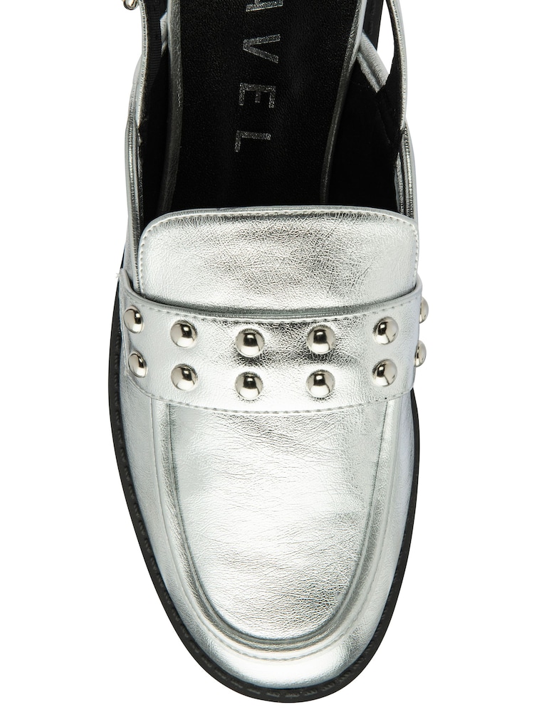 Ravel Silver Flat Slingback Loafers - Image 4 of 4