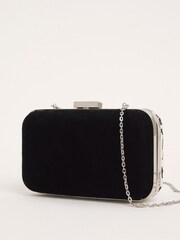 Joanna Hope Floral Beaded Clutch 100% Cotton Black Bag - Image 2 of 4