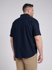 U.S. Polo Assn. Black Big & Tall Mens Short Sleeve 100% Cotton Oxford Shirt - Image 4 of 7