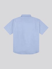 U.S. Polo Assn. Blue Big & Tall Mens Short Sleeve 100% Cotton Oxford Shirt - Image 6 of 7