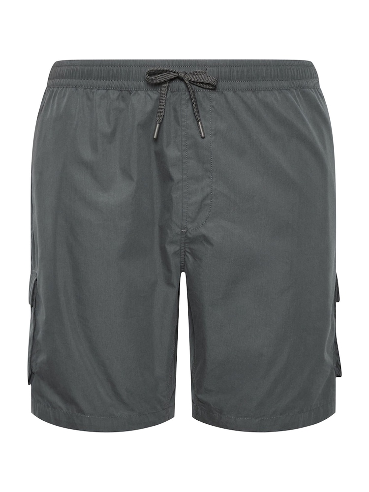 BadRhino Big & Tall Grey Crinkle Nylon Cargo Shorts - Image 3 of 4