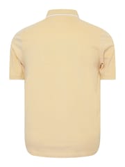أصفر - BadRhino Big & Tall Birdseye Short Sleeve 100% Cotton Polo Shirt - صورة 3 من 3
