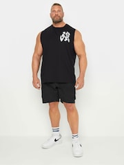 BadRhino Big & Tall Black Crinkle Nylon Cargo Shorts - Image 1 of 4