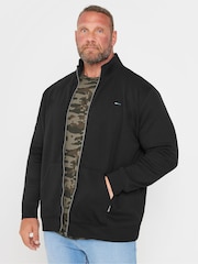 BadRhino Big & Tall Black Funnel Neck Sweatshirt - Image 1 of 3