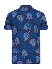 BadRhino Big & Tall Blue Slub Base 100% Cotton Polo Shirt - Image 4 of 4
