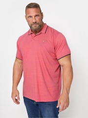BadRhino Big & Tall Pink Injected Slub Polo - Image 1 of 3