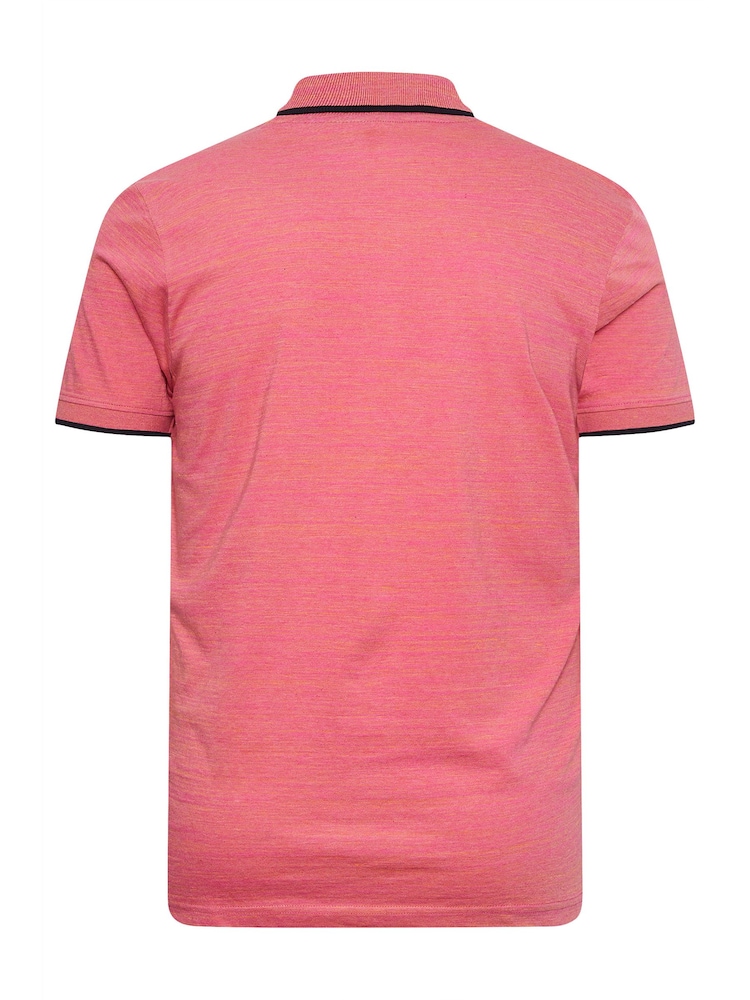 BadRhino Big & Tall Pink Injected Slub Polo - Image 3 of 3
