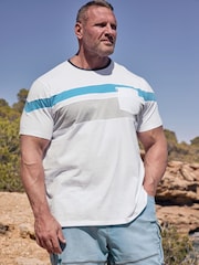 Белый - BadRhino Big & Tall 100% Cotton Pocket T-Shirt - Image 1 of 4
