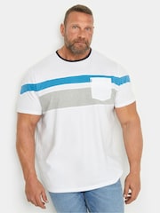 Белый - BadRhino Big & Tall 100% Cotton Pocket T-Shirt - Image 2 of 4