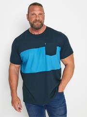 Синий - BadRhino Big & Tall 100% Cotton Pocket T-Shirt - Image 1 of 3
