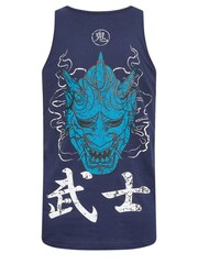 BadRhino Big & Tall Blue 100% Cotton Samarai Muscle Vest - Image 4 of 4