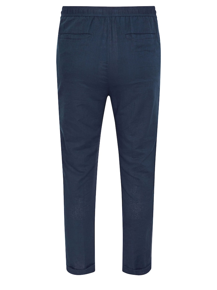 BadRhino Big & Tall Blue Linen Trousers - Image 3 of 3
