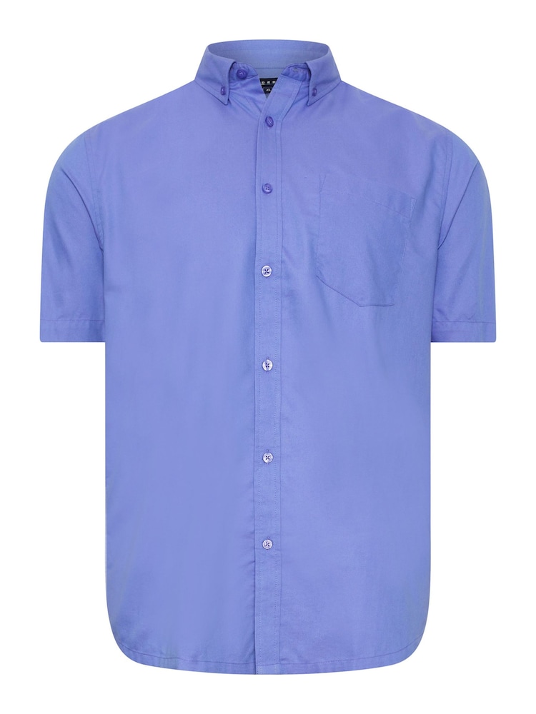 BadRhino Big & Tall Blue Oxford Weave Short Sleeve Shirt - Image 2 of 3