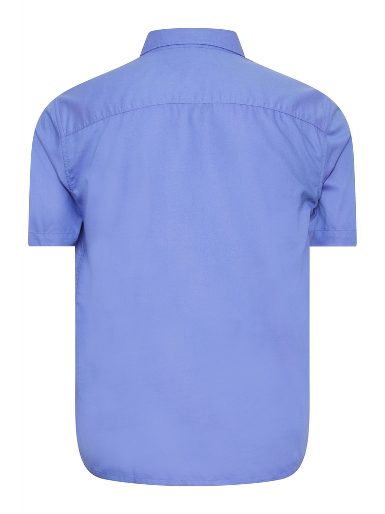 BadRhino Big & Tall Blue Oxford Weave Short Sleeve Shirt - Image 3 of 3