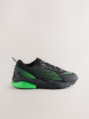 Noir/Vert - Entraîneurs en dentelle élastique - Image 2 de 4