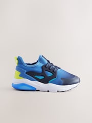 Blue Ombre Elastic Lace Trainers - Image 2 of 5