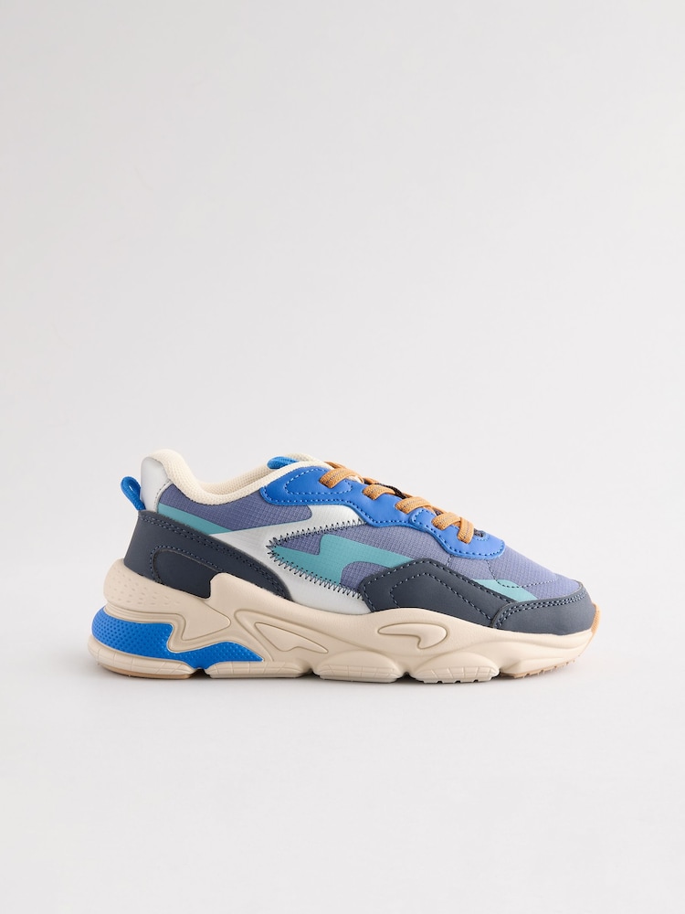 Blau - Elastischer Sportschuh mit Schnürung - Bild 2 von 5 Blau - Elastischer Sportschuh mit Schnürung - Bild 2 von 5