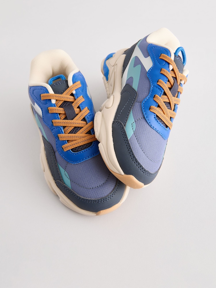 Blau - Elastischer Sportschuh mit Schnürung - Bild 5 von 5 Blau - Elastischer Sportschuh mit Schnürung - Bild 5 von 5