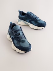 Blue Standard Fit (F) Mesh Lace Trainers - Image 1 of 5